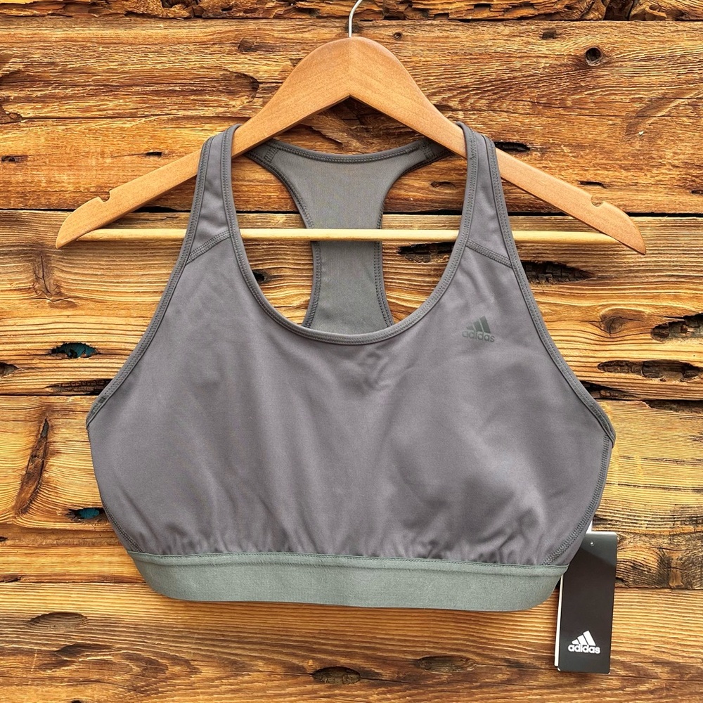 ADIDAS | NWT Solid Gray Sports Bra XL